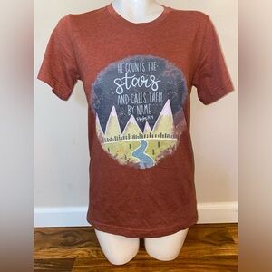 Bella+Canvas Psalm 147:4 Orange T Shirt